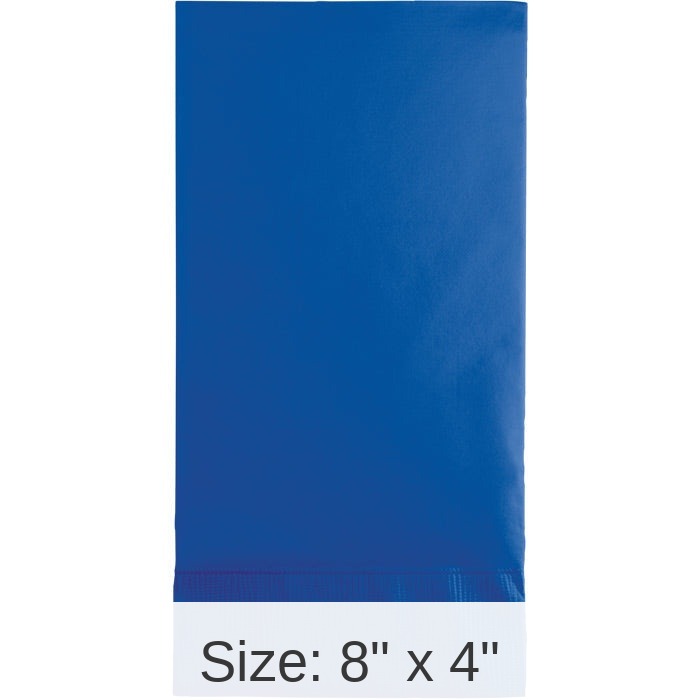 192/Case Bulk Cobalt Blue Guest Towels 3 ply