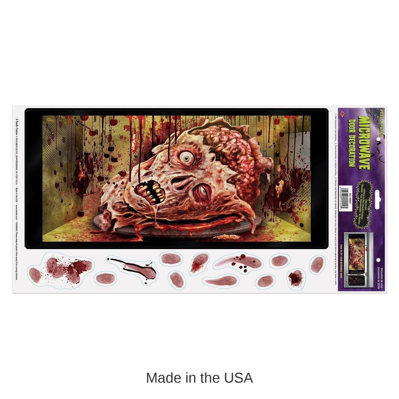 12 Pack Bulk Halloween Microwave Door Decoration