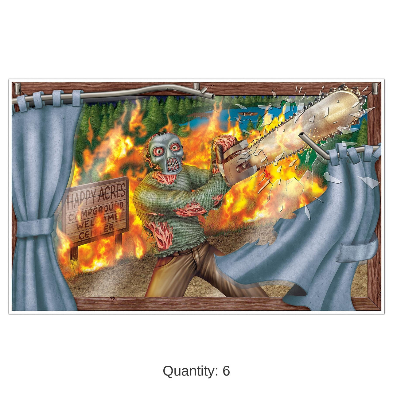 6 Pack Bulk Halloween Horror Insta-View Decoration