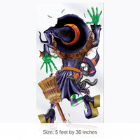 12 Pack Bulk Halloween Crashing Witch Door Cover