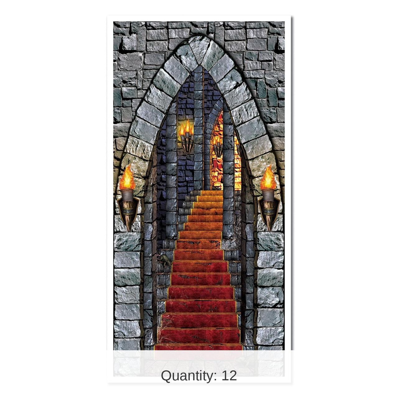 12 Pack Bulk Halloween Castle Entrance Door Cover