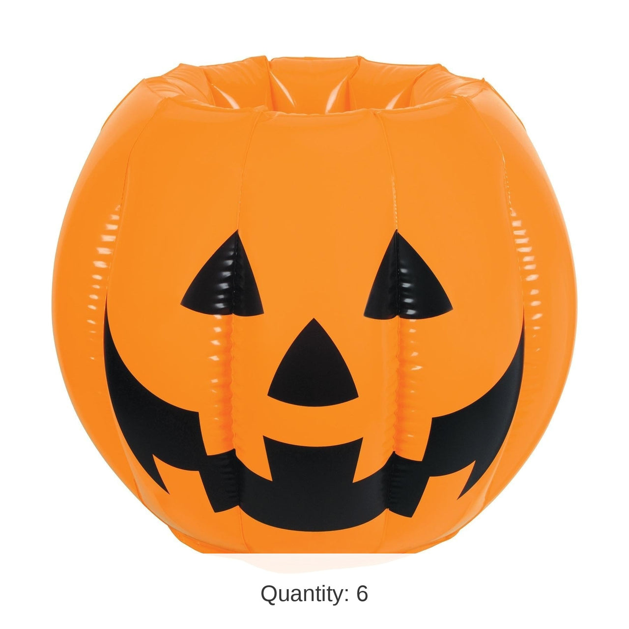 6 Pack Bulk Halloween Inflatable Jack-O-Lantern Cooler