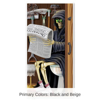 12 Pack Bulk Halloween Grim Reaper Restroom Door Cover