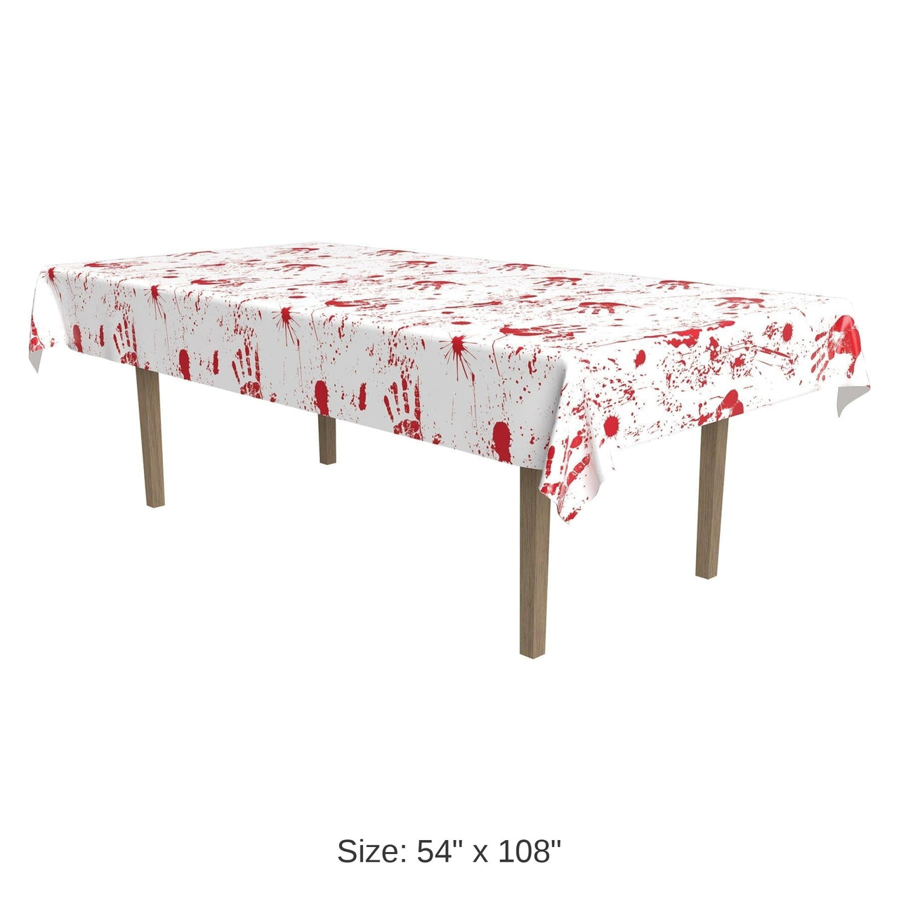 12 Pack Bulk Halloween Bloody Handprints Tablecover
