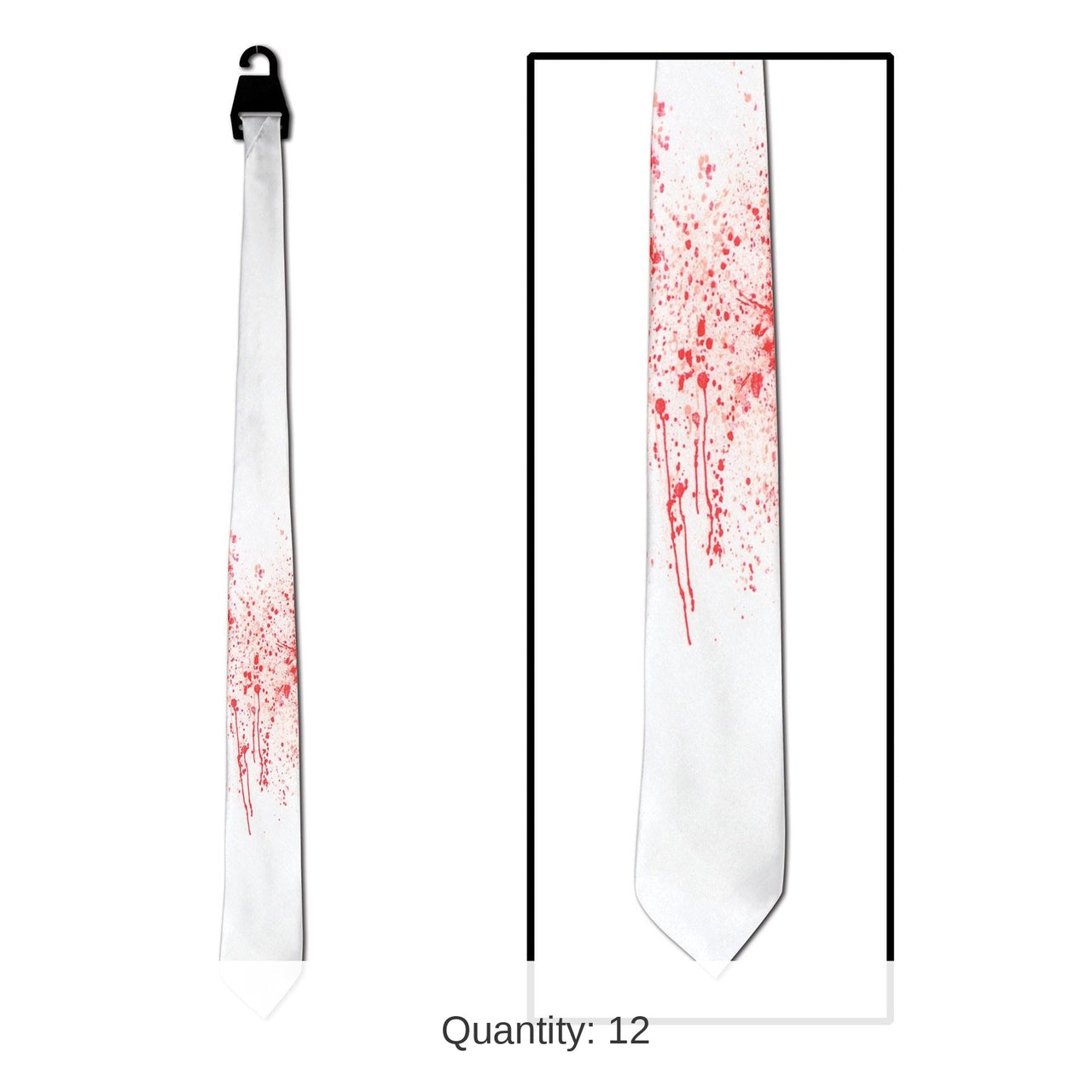 12 Pack Bulk Halloween Blood Spatter Tie