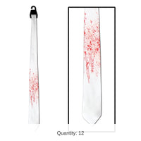12 Pack Bulk Halloween Blood Spatter Tie