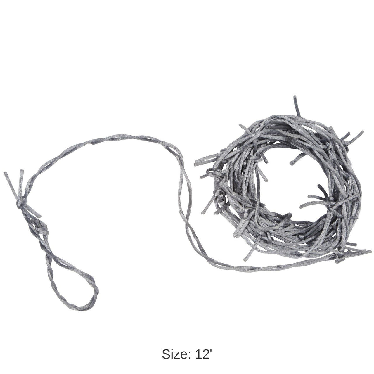 12 Pack Bulk Halloween Silver Barbed Wire Garland