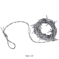 12 Pack Bulk Halloween Silver Barbed Wire Garland