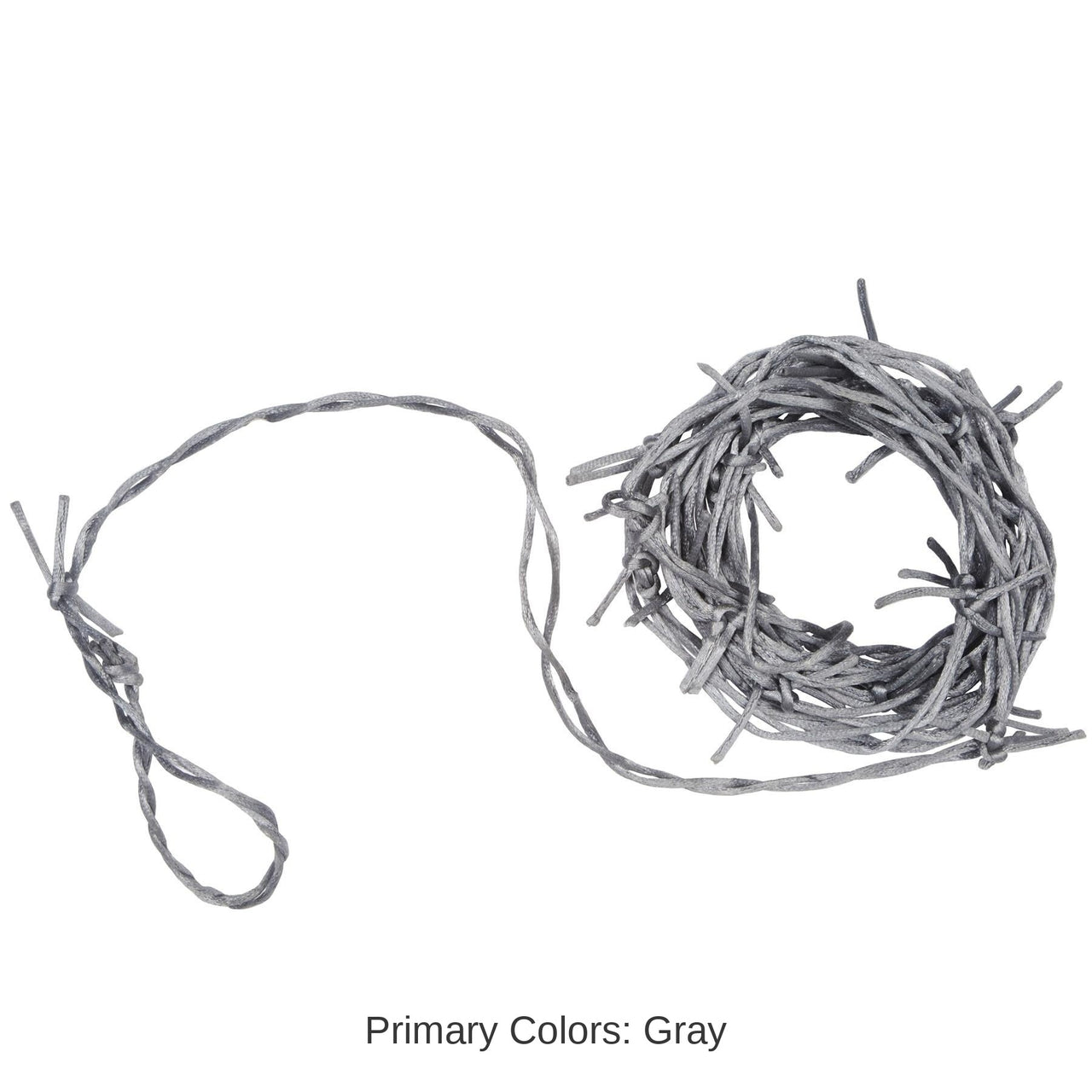 12 Pack Bulk Halloween Silver Barbed Wire Garland