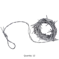12 Pack Bulk Halloween Silver Barbed Wire Garland