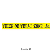 12 Pack Bulk Halloween Trick Or Treat Zone Party Tape 20 ft Roll