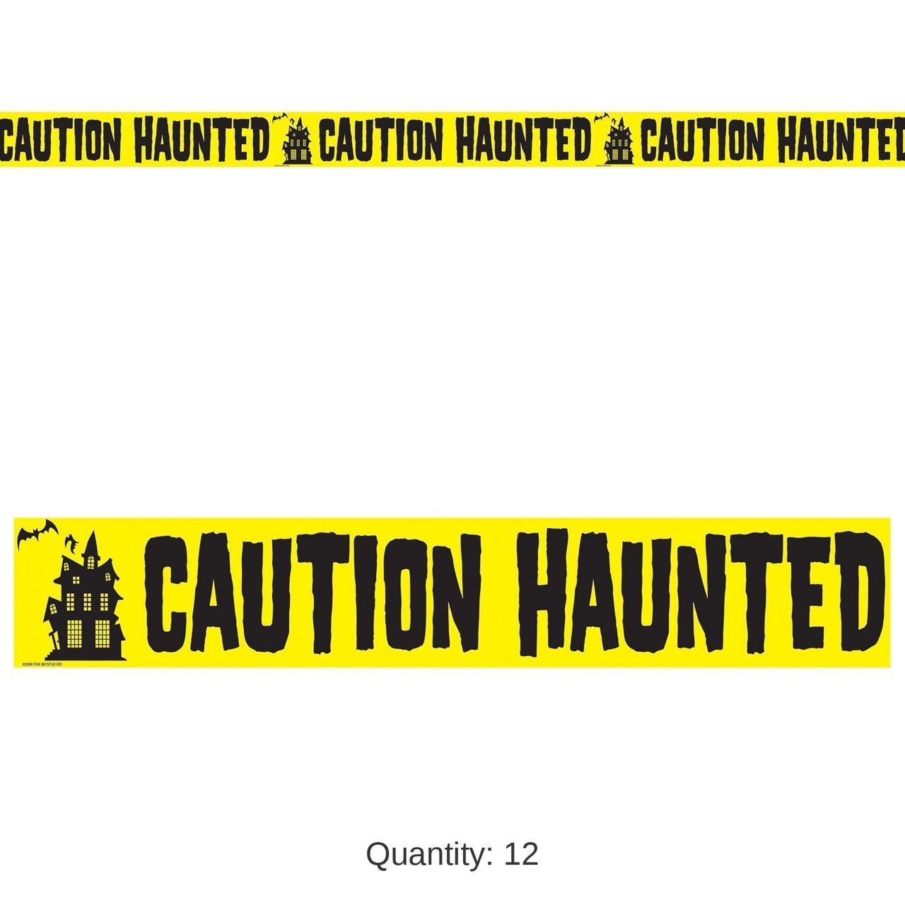 12 Pack Bulk Halloween Caution Haunted Party Tape 20 ft Roll
