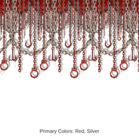 6 Pack Bulk Halloween Bloody Chains/Hooks Backdrop