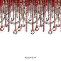 6 Pack Bulk Halloween Bloody Chains/Hooks Backdrop
