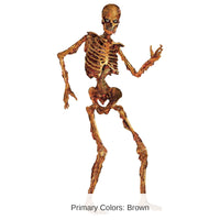 12 Pack Bulk Halloween Jointed Skeleton- Orange