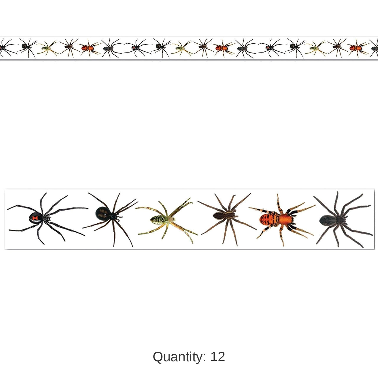 12 Pack Bulk Halloween Spiders Party Tape 20 ft. Roll)