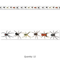 12 Pack Bulk Halloween Spiders Party Tape 20 ft. Roll)