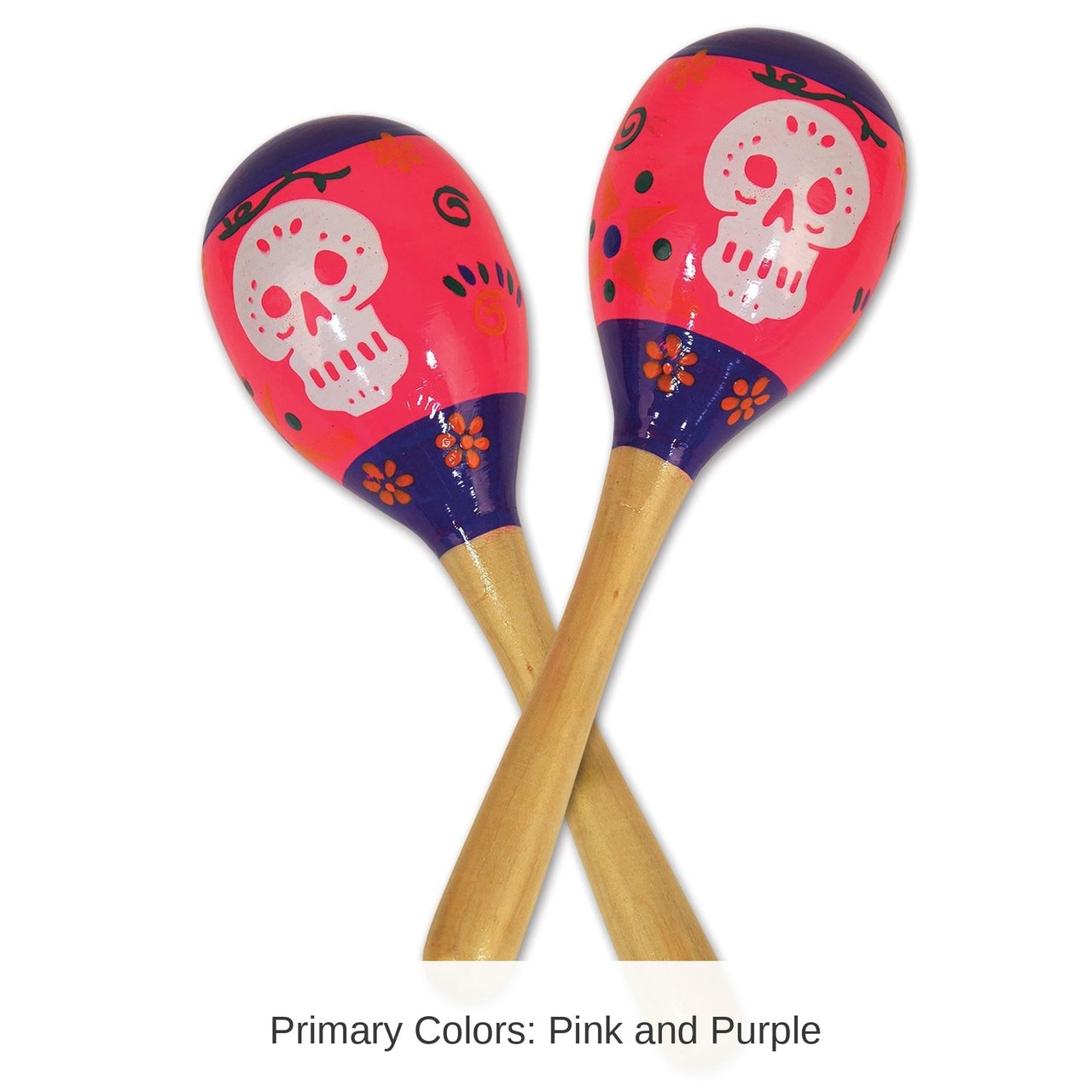 24 Pack Bulk Day Of The Dead Maracas