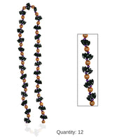 12 Pack Bulk Halloween Bat Bead Necklaces