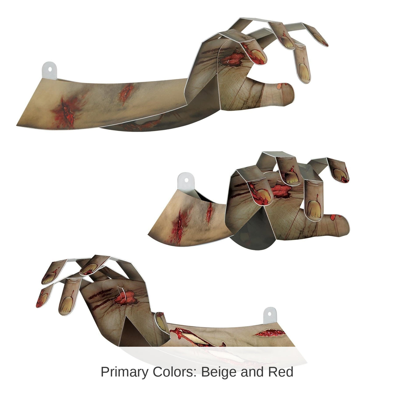 48 Pack Bulk Halloween 3-D Zombie Hands