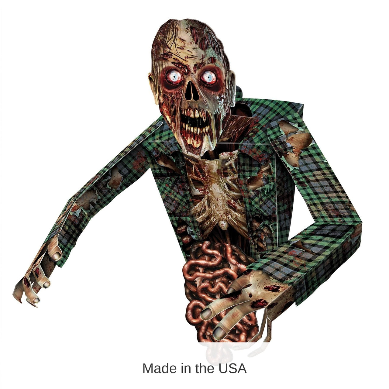 6 Pack Bulk Halloween 3-D Zombie Wall Decoration