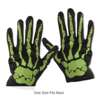 12 Pair Bulk Halloween Nite-Glo Skeleton Gloves
