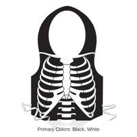24 Pack Bulk Halloween Plastic Skeleton Rib Cage Vest