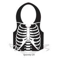24 Pack Bulk Halloween Plastic Skeleton Rib Cage Vest