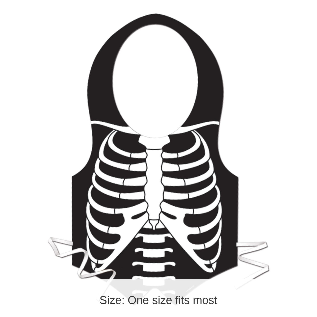 24 Pack Bulk Halloween Plastic Skeleton Rib Cage Vest