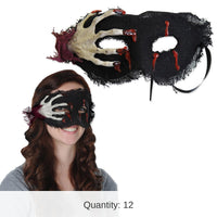 12 Pack Bulk Halloween Skeleton Hand Mask
