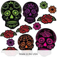 144 Pack Bulk Day Of The Dead Sugar Skull Cutouts