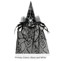 12 Pack Bulk Halloween Spider Witch Hat Headband with Veil