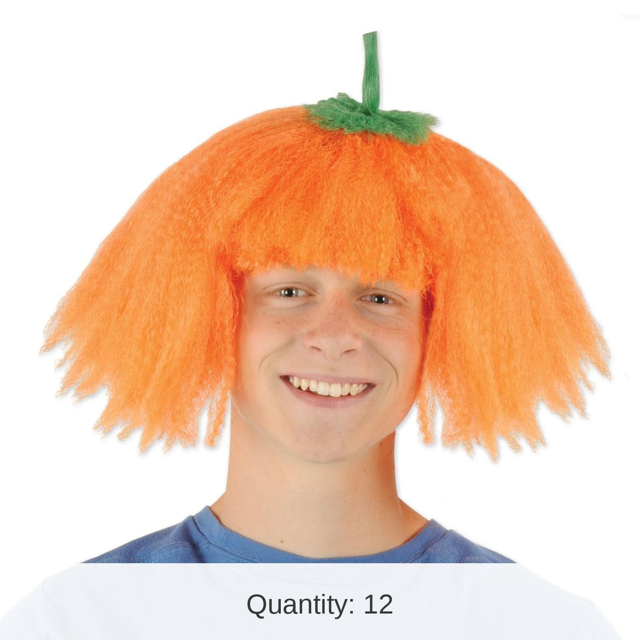 12 Pack Bulk Halloween Pumpkin Wig