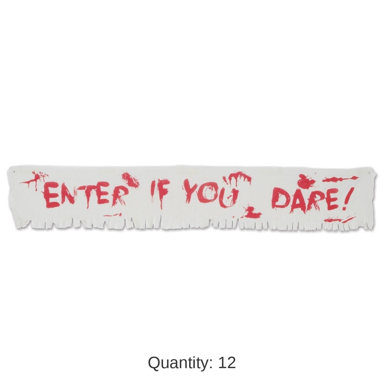 12 Pack Bulk Halloween Enter If You Dare! Fabric Banner