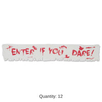 12 Pack Bulk Halloween Enter If You Dare! Fabric Banner