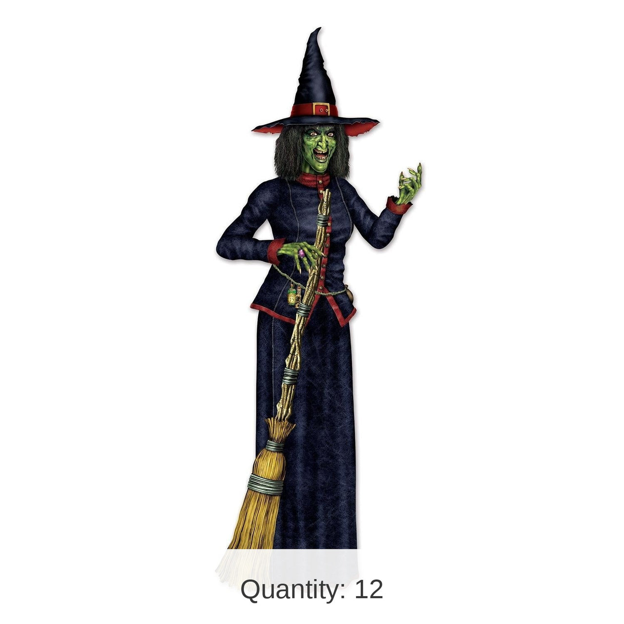 12 Pack Bulk Halloween Jointed Witch