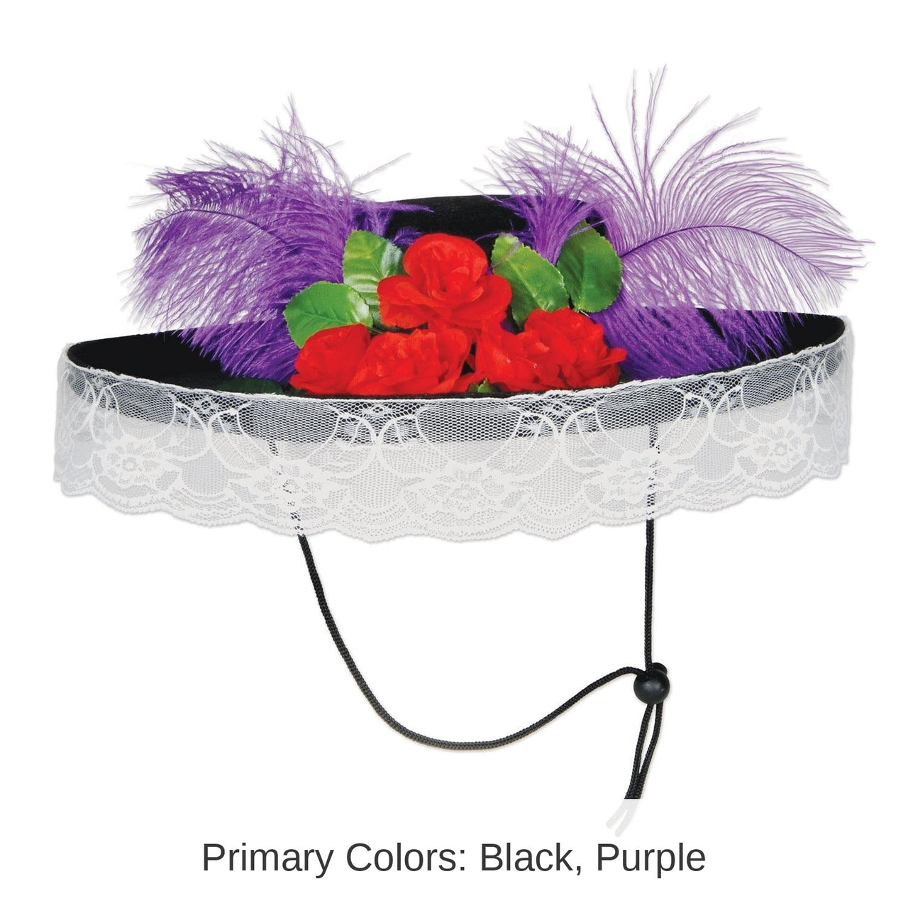 6 Pack Bulk Day of the Dead Felt Catrina Hat