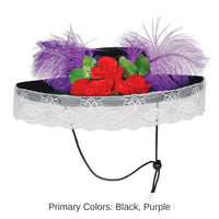 6 Pack Bulk Day of the Dead Felt Catrina Hat