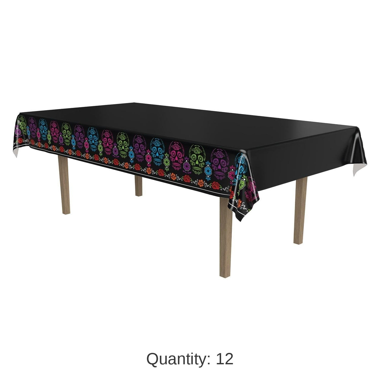 12 Pack Bulk Day Of The Dead Tablecover