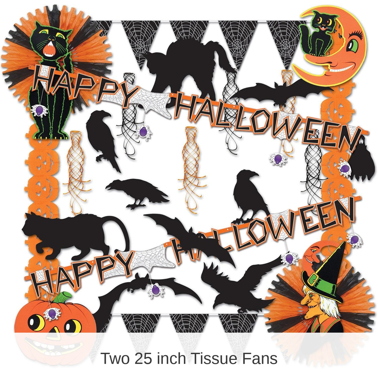 Bulk 28 Piece Halloween Trimorama Decorating Kit