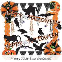 Bulk 28 Piece Halloween Trimorama Decorating Kit