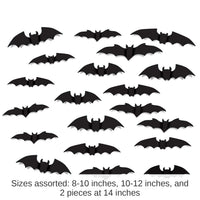 240 Piece Bulk Halloween Bat Silhouettes