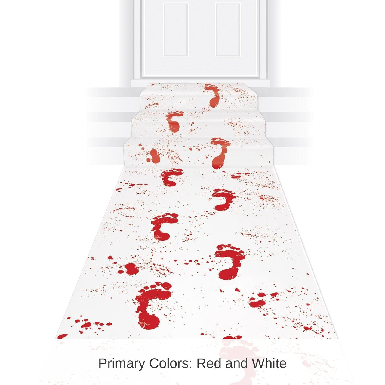 6 Pack Bulk Halloween Bloody Footprints Runner