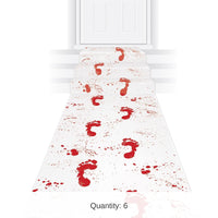 6 Pack Bulk Halloween Bloody Footprints Runner