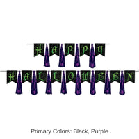 12 Pack Bulk Happy Halloween Tassel Streamer