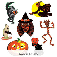 84 Piece Bulk Vintage Halloween Classic Cutouts