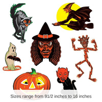 84 Piece Bulk Vintage Halloween Classic Cutouts