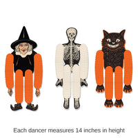 36 Piece Bulk Vintage Halloween Tissue Dancers
