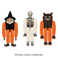 36 Piece Bulk Vintage Halloween Tissue Dancers