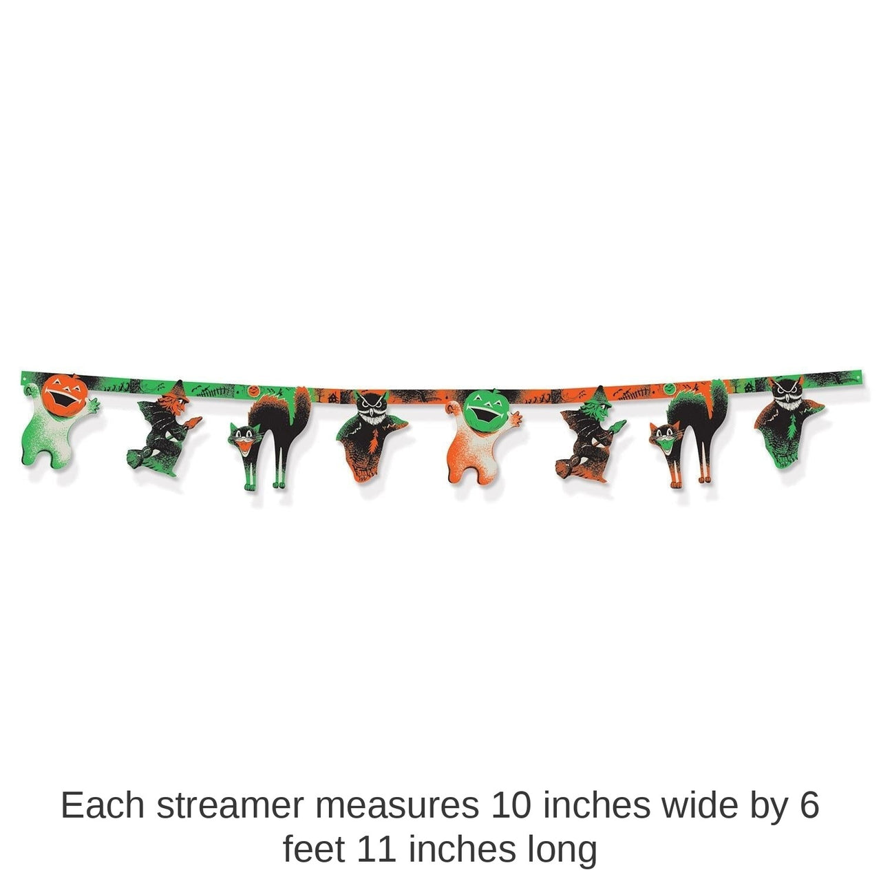 12 Pack Bulk Vintage Halloween Streamer